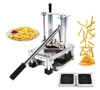 Coupe-frites professionnel en acier inoxydable 304 + 3 lames (7 mm/10 mm/14 mm) pour pommes de terre, carottes, concombres, etc