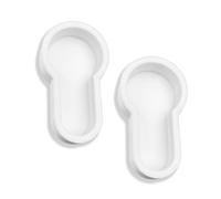 Coupe-Froid pour Serrure - Cache Bouche-Clé - Embout à Emboîtement, Empêche les Courants d’Air et le Froid, Facile à Installer - Lot de 2 (Blanc)