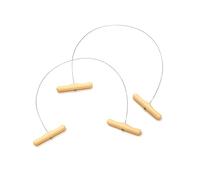 Coupe-fromage avec fil 2 pièces - Trancheuse à fromage fil 45 cm - Trancheuse / cordes pour bloc de fromage avec poignées, acier inoxydable