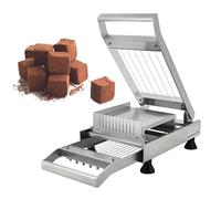 Coupe-fromage et chocolat en acier inoxydable, hachoir robuste avec base lestée et planches à découper doubles pour caramel, truffes et pâtisseries