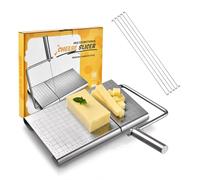 Coupe Fromage, MYLERCT Coupe Fromage en Acier Inoxydable avec Balance, 6 Fils D'acier, Trancheuse Permet de Couper Fromage, Beurre, Foie Gras etc