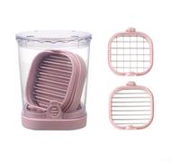 Coupe-Fruits 2-en-1 Démontable Acier pour Salade Coupe-Fruits(pink)