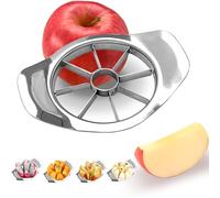 Coupe-fruits 8 tranches, poignée antidérapante facile à utiliser, 8 lames, économiseur de temps, coupe-pomme en acier inoxydable et séparateur pour pomme, tomate, orange, poire, ananas, gadgets de