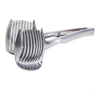 Coupe-Fruits Acier Inoxydable pour Citron Tomate(2pcs) | Alliage pour aluminium , 9 dents précises, coupes uniformes, pour idéal citron et tomate, design argenté