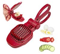 Coupe-fruits multifonction manuel, coupe fruit portable type handheld vegetable slicer, coupe-œufs durs et à la coque, fruit cutter sécurisé pour fraises, bananes, concombre, gadget cuisine pratique
