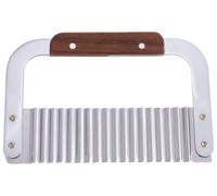 Coupe-garniture, coupe-ondulations, acier inoxydable avec manche en bois, longueur 18,5cm