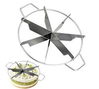 Coupe-gâteau au fromage - Coupe-gâteau en acier inoxydable | 6/7/8 portions Outil de pizza avec poignées latérales, gadgets de cuisine pour une division précise et uniforme