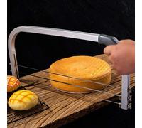 Coupe-gâteau en acier inoxydable 3 fils,Diviseur de gâteau, scie à gâteau, coupe-gâteau, taille réglable