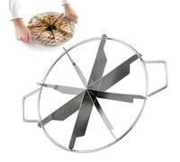 Coupe-gâteau - Séparateur de portion de gâteau | Pelle à à pizza | Coupe-gâteau | Coupe-gâteau | Roulette ronde à fromage | Coupe-portion de gâteau en acier inoxydable avec poignées latérales