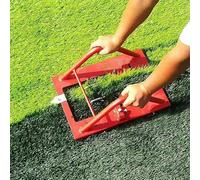 Coupe-gazon artificiel professionnel avec lame remplaçable à double tranchant, largeur réglable pour une coupe lisse à 360°, idéal pour les terrains de sport et les pelouses