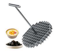 Coupe-gelée D’herbe, Couteau Quadrillé Inox, Cubes De 2,5 Cm | Acier inoxydable 304 robuste; découpe gelée, pudding et tofu en cubes réguliers en 3 secondes, prise facile.