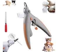 Coupe-griffes avec lumière LED pour animaux de compagnie - Grossissement x5 - Récupérateur de clipsage intégré pour un nettoyage facile - Pour chiens et chats de petite, moyenne et grande taille (1