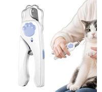 Coupe-griffes pour chat | Ciseaux à ongles pour chiot anti-éclaboussures à automatique | Comprend une lime à ongles portable sûre et un outil de toilettage adapté aux voyages à la maison et au
