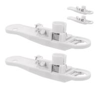 Coupe-haricots verts manuel, lot de 4, lames inox, poignée antidérapante, rangement suspendu, 13 x 3 x 3 cm, blanc
