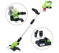 Coupe-herbe sans fil - vidaXL - 20V Li-ion - Manche télescopique - Tête pivotante - Vert et noir