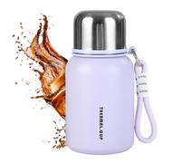 Coupe isolante en acier inoxydable - bouteille d'isolation pour boissons chaudes et froides, compacte cette bouteille isolante avec une finition mate raffinée et une tasse de voyage en acier