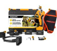 Coupe-jardin sans fil, batteries dual-lithium, charge rapide, Pru-45 jaune, deux batteries