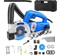 Coupe-joint électrique, machine à calfeutrer les carreaux 1200 W avec injection d'eau, aspirateur auto-amorçant, arbre flexible et accessoires pour rénovation de maison