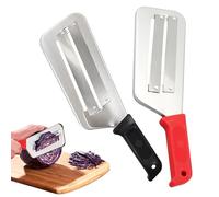 Coupe-julienne multifonctionnel et broyeur de chou, couteau déchiqueteur en acier inoxydable avec deux lames, trancheuse de légumes facile à nettoyer pour la maison et la cuisine (2 pièces)