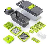 Coupe-légume Multifonction 16 pièces Lames Tranchantes et Amovibles Kitchen Ideas Vert Vert G