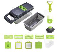 Coupe-légumes 16 pcs coupe legumes multifonctions Coupe Frite Mandoline Cuisine Divers accessoires Outil multifonction de cuisine