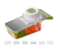 Coupe-Légumes,6-En-1 Appareil Multifonctionnel Ajustable Portable Avec Conteneur | Coupeur De Légumes - Pour Oignon Carotte Tomade Préparation De Salade De Fruits Cuisine Domicile