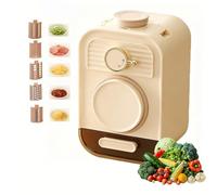 Coupe-légumes automatique multifonctionnel 220 V 60 W et râpe à fromage, hachoir automatique de grand diamètre de 9 cm avec 5 lames, trancheur et déchiqueteuse for oignon, carotte, pomme de terre