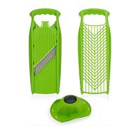 Coupe-Légumes Börner Set (3 pièces) • Coupe-légumes Ondulé + Râpe à Légumes + Porte-Fruit • Ensemble de Coupe-Légumes pour Divers Styles de Coupe • Couleur: Vert