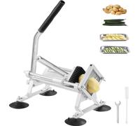 Coupe-légumes commercial, Coupe-fruits 1/4 de pouce, Coupe-légumes en acier inoxydable & alliage d'aluminium, Coupe-légumes manuel, pour radis, oignons, pommes de terre, citrons