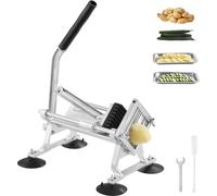 Coupe-légumes commercial, coupe-fruits 3/8 pouces, coupe-légumes en acier inoxydable & alliage d'aluminium, coupe avec pieds antidérapants, pour radis, oignons, pommes de terre, citrons