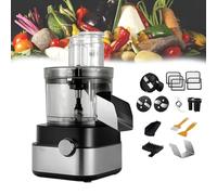 Coupe-légumes commercial, robot culinaire de grande capacité de 5 L, hachoir à légumes électrique de 200 W, trancheuse de légumes avec fonction de déchiquetage et de tranchage, pour fruits, oignons, p