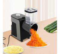 Coupe-légumes électrique 1000 W, avec fond antidérapant, râpe de cuisine électrique, râpe à légumes, avec dix lames de rechange, différentes formes de coupe