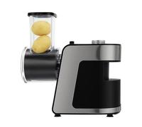 Coupe-légumes électrique 1000 W - Râpe à légumes multifonction en acier inoxydable - Avec 10 lames de rechange - Pour pommes de terre, radis, oignons