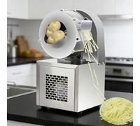 Coupe-légumes électrique 1400 tr/min 180 W Déchiqueteuse pour pommes de terre, carottes, oignons, capacité 200 kg/h, diamètre du filetage 2/2,5/3/4/5/6 mm