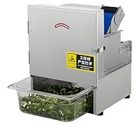 Coupe-légumes électrique 200 W, trancheuse à oignons verts professionnelle, coupe-poireaux électrique 700 tr/min, réglage d'épaisseur 1,3-35 mm, débit maximal 150 kg/h, pour préparation rapide A
