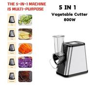 Coupe-légumes électrique 5 en 1 - 5 Lames Acier Inoxydable - Râpe à légumes électrique - tranches, lanières,râpage épais,râpage fin