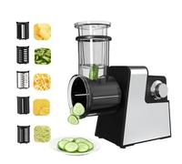 Coupe-légumes électrique 5 en 1, Hachoir électrique à légume, 500 W, 5 modes de coupe, amovible, électrique Moulin à légumes-1