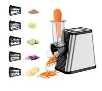 Coupe-légumes électrique 800 W pour hacher facilement légumes, fromage, carottes et chocolat | Boîtier en acier inoxydable