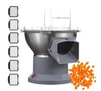 Coupe-légumes électrique commercial - Machine de découpe alimentaire multifonction pour oignon, ail, carotte - Outil de cuisine efficace pour la préparation rapide des aliments