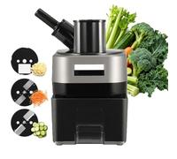 Coupe-légumes Électrique Et Râpe, Robot Culinaire Commercial Automatique 3 en 1, 100 W avec Lames en Acier Inoxydable, 3 Accessoires for Oignons, Pommes de Terre, Chou, Citron