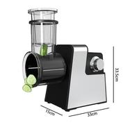 Coupe-Légumes Électrique Multifonction - 5 Lames Interchangeables, 500W - Pour Râper, Émincer, Découper en Fines/Bâtonnets