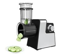 Coupe-Légumes Électrique Multifonction Avec 5 Lames Trancheuse Râpe Hachoir De Cuisine En Acier Inoxydable 200W Pour Légumes,