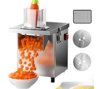 Coupe-légumes électrique Multifonctionnel, Machine à Découper Commerciale, Corps En Acier Inoxydable, épaisseur Réglable 2-4 Mm, Puissance 250 W, Découpe De Pommes De Terre Et Autres Légumes