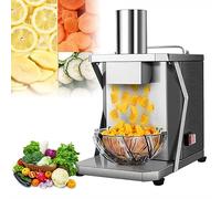 Coupe-légumes électrique professionnel, avec moules à dés de 6/8/10/12/15 mm, coupe-oignons électrique, trancheuse à légumes 200 W, trancheuse à oignons automatique, trancheuse à pommes de terre, ro