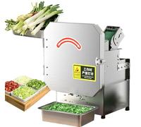 Coupe-légumes électrique professionnel haute capacité 300kg/h, idéal pour trancher la ciboulette, les oignons verts, les haricots et le piment