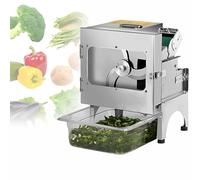 Coupe-légumes électrique, trancheuse à légumes commerciale, 400 lb/h avec bande transporteuse, épaisseur réglable de 1 à 35 mm, pour poivrons, oignons verts hachés, coriandre, poireaux B