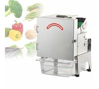 Coupe-légumes électrique, trancheuse à légumes commerciale, 400 lb/h avec bande transporteuse, épaisseur réglable de 1 à 35 mm, pour poivrons, oignons verts hachés, coriandre, poireaux A