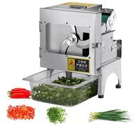 Coupe-légumes électrique, trancheuse à légumes professionnelle 200 kg/heure, pour poivrons, oignons verts hachés, coriandre, poireaux, gingembre râpé, haricots, céleri,B