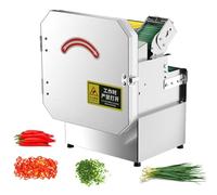 Coupe-légumes électrique, trancheuse à légumes professionnelle 200 kg/heure, pour poivrons, oignons verts hachés, coriandre, poireaux, gingembre râpé, haricots, céleri,A