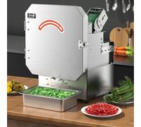 Coupe-légumes électrique, trancheuse à oignons verts et hachoir à oignons nouveaux de qualité professionnelle, machine à couper les poireaux à grande vitesse pour l'ail, le gingembre, le piment